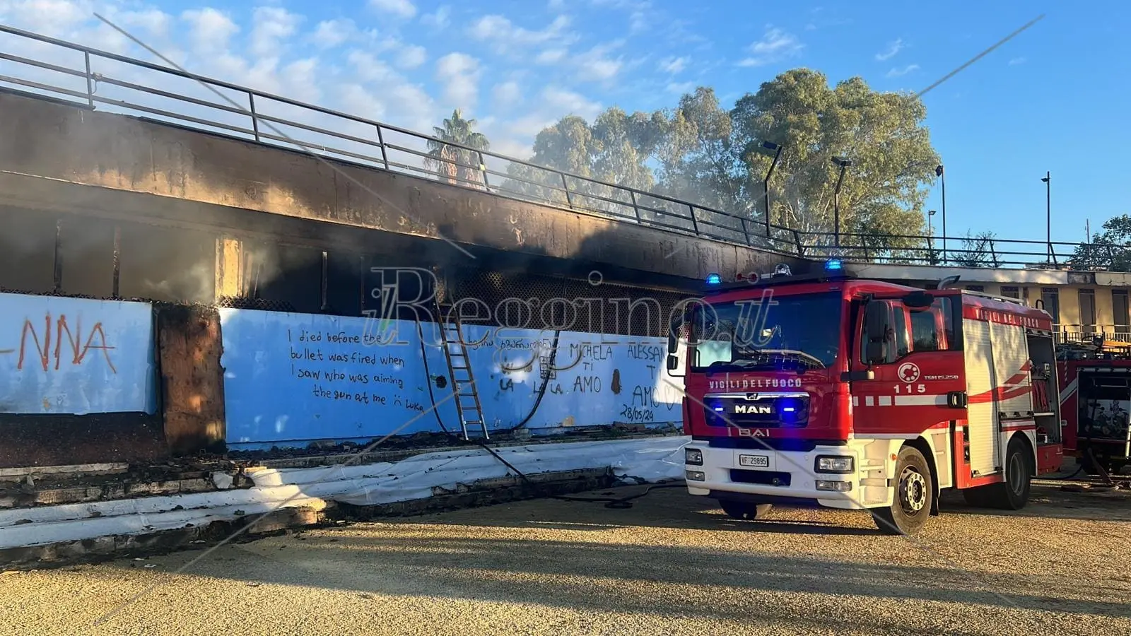Incendio al Lido comunale, l'Assessore Romeo: «Dai primi accertamenti l'incendio non sembra di origini dolose»