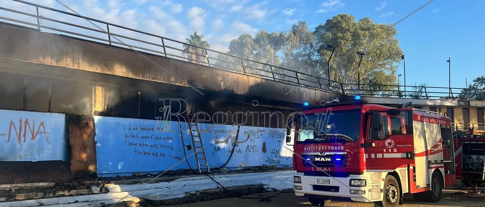 Incendio al Lido comunale, l'Assessore Romeo: «Dai primi accertamenti l'incendio non sembra di origini dolose»