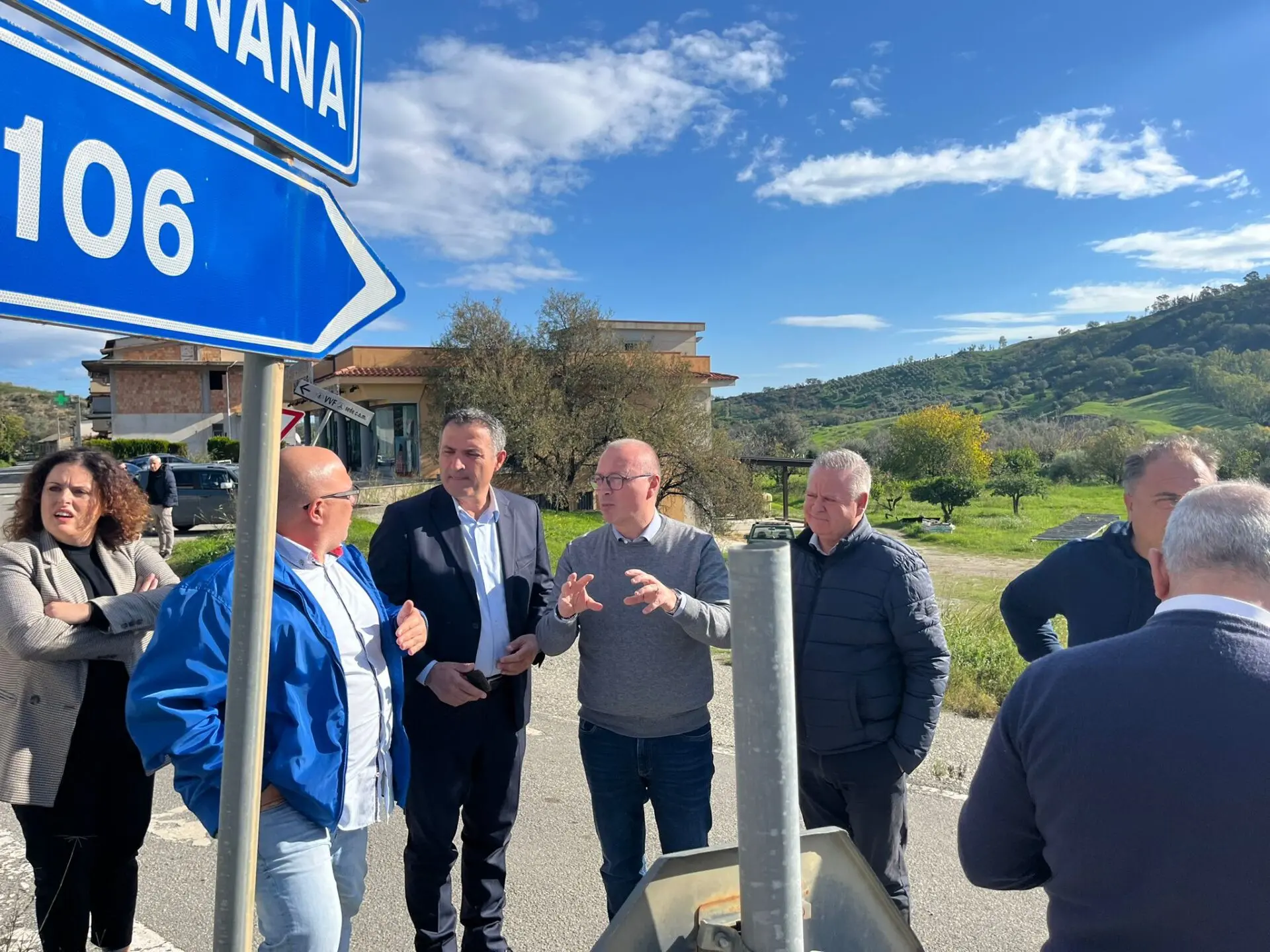 Il vicesindaco della Metrocity Carmelo Versace a Bianco sulle strade provinciali 69 e 71