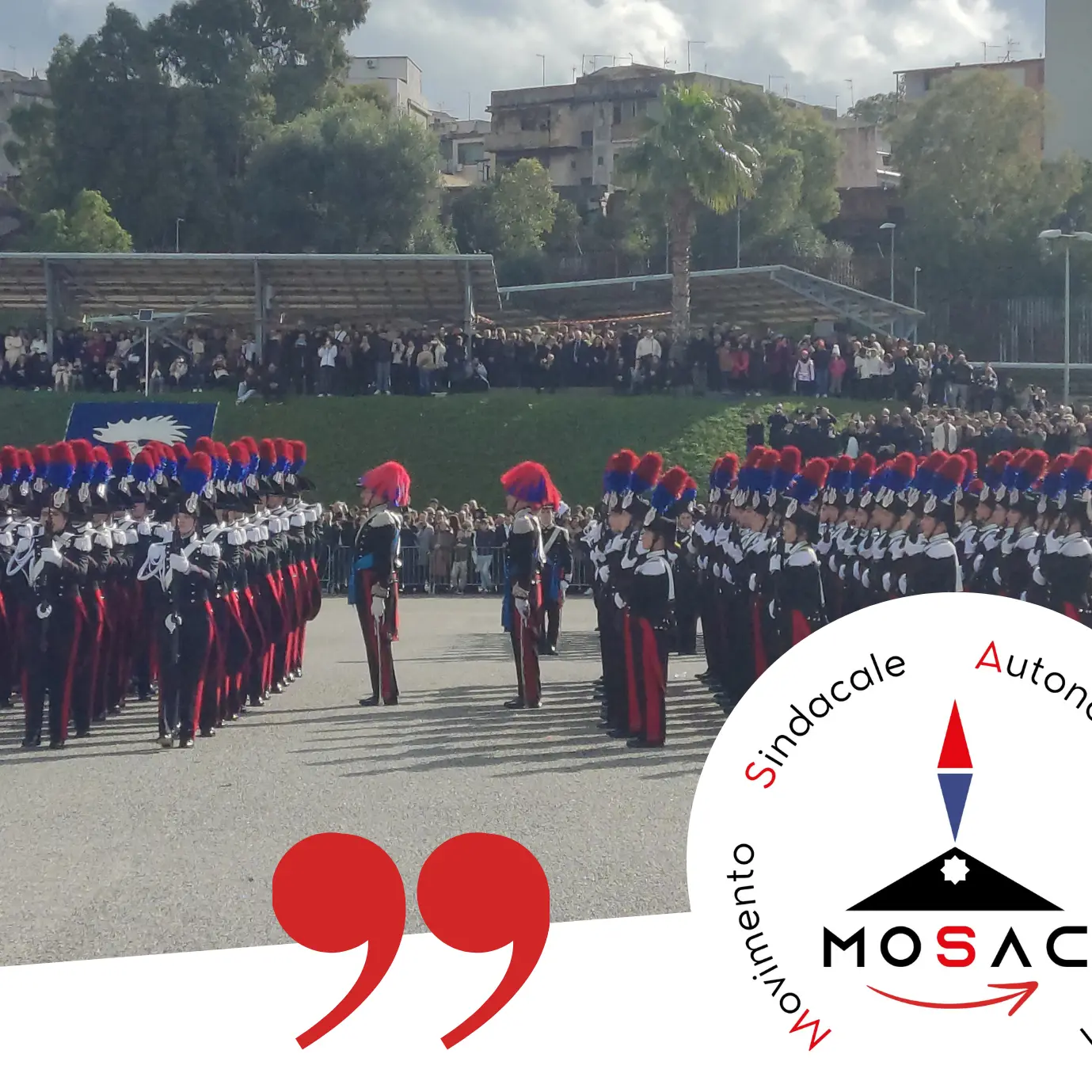Il Mosac sostiene il giuramento degli Allievi Carabinieri del 143° corso a Reggio