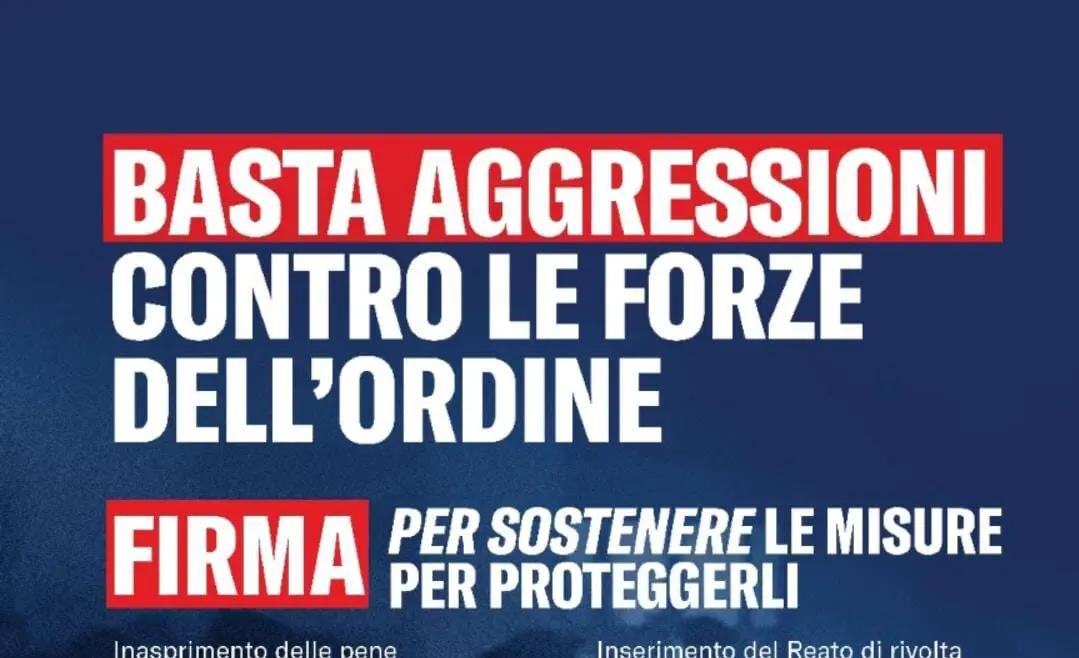 Sabato a Reggio la raccolta firme di Fratelli di Italia per sostenere le Forze dell'Ordine