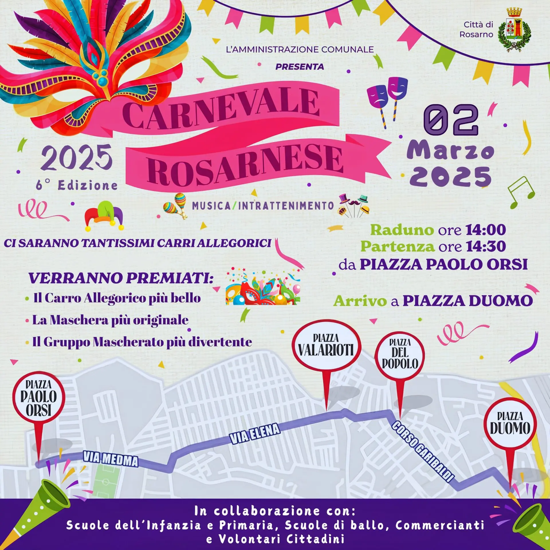 Carnevale, torna l’appuntamento con i carri allegorici a Rosarno