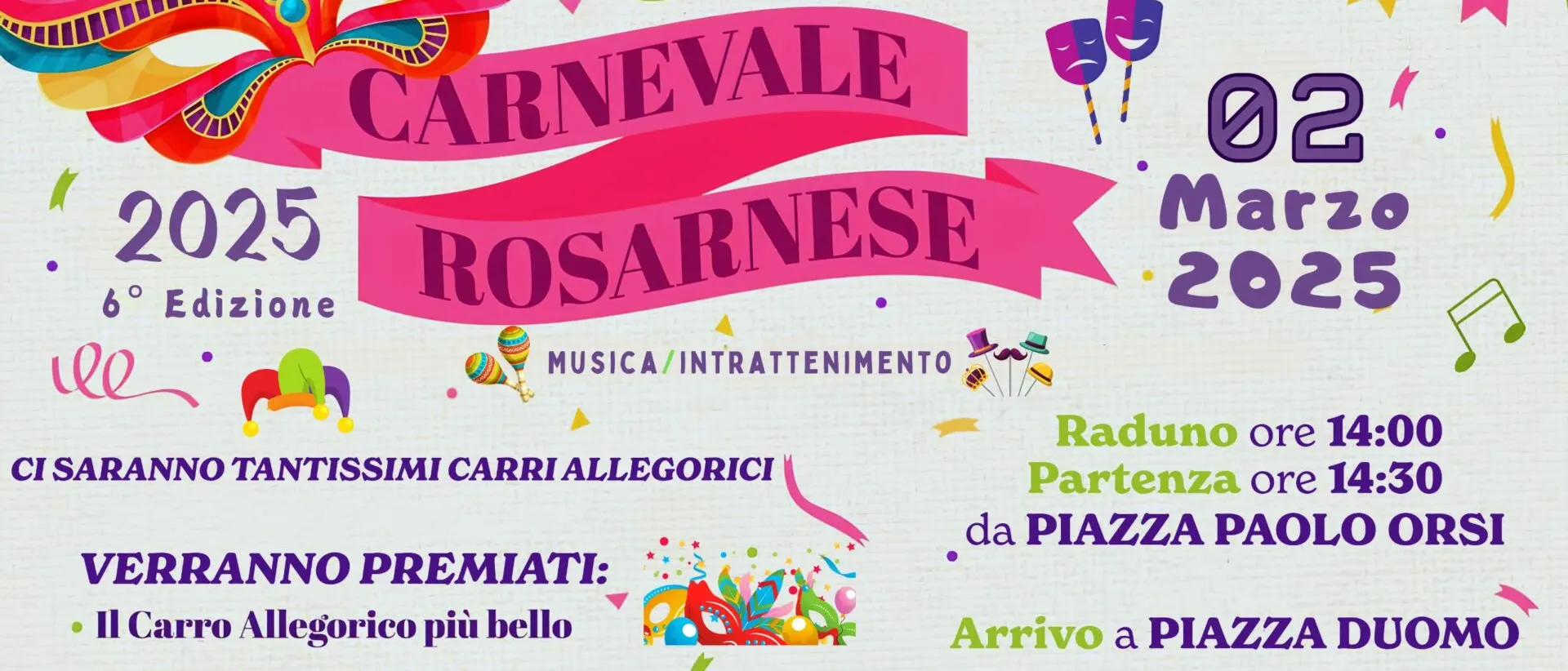 Carnevale, torna l’appuntamento con i carri allegorici a Rosarno