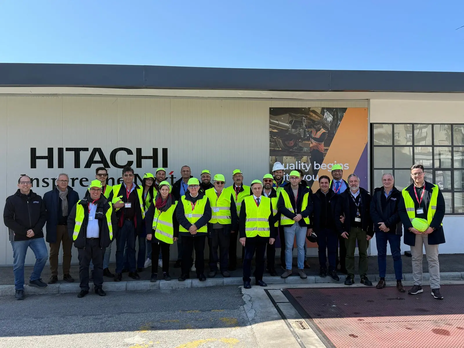 Reggio, il Collegio degli Ingegneri Ferroviari Italiani in visita all'Hitachi Rail