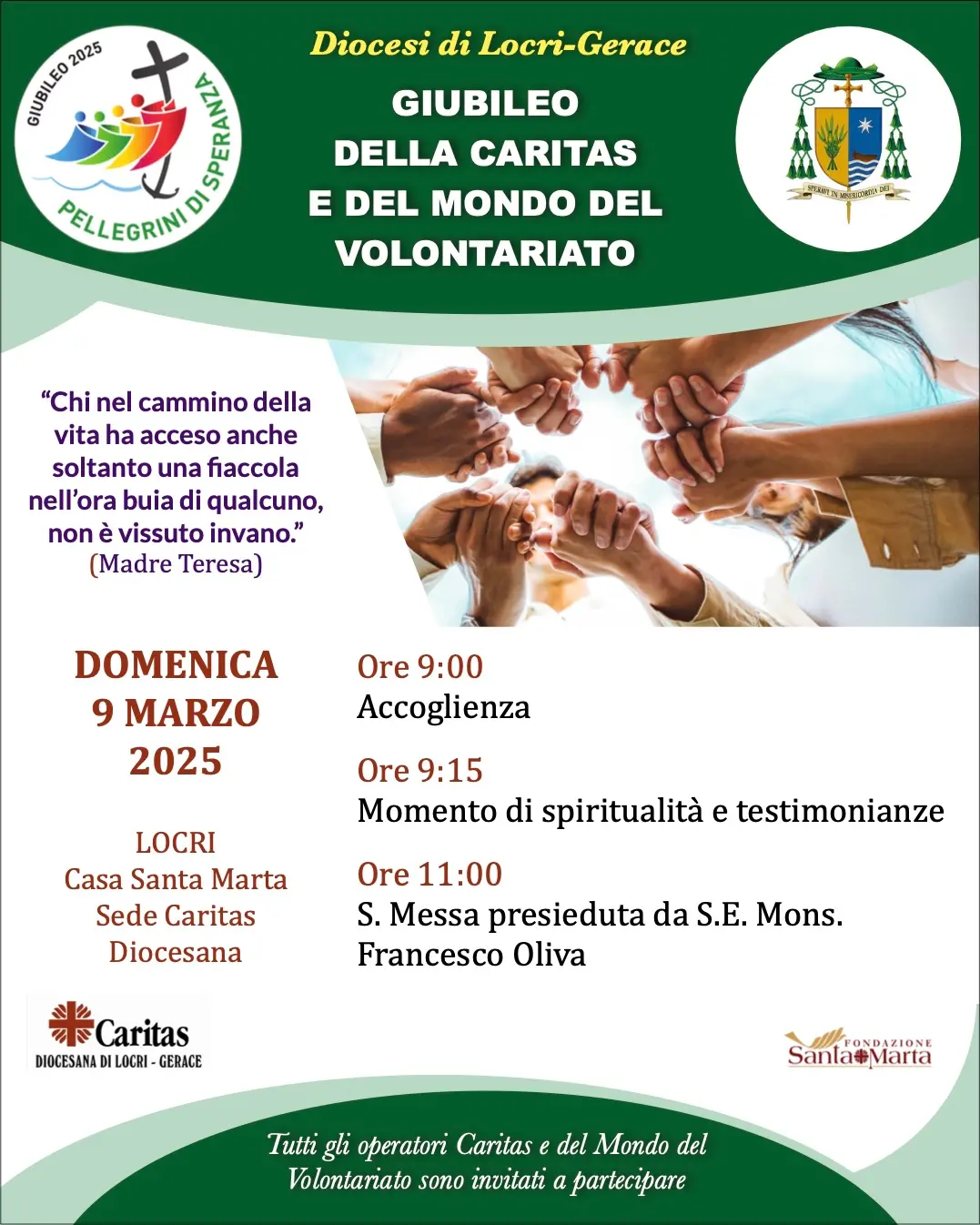 La Caritas Diocesana di Locri-Gerace celebra il Giubileo del mondo del volontariato