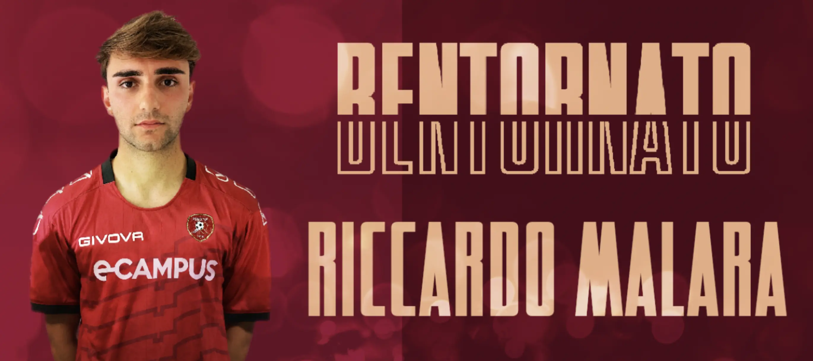 Reggio, Riccardo Malara è un giocatore amaranto