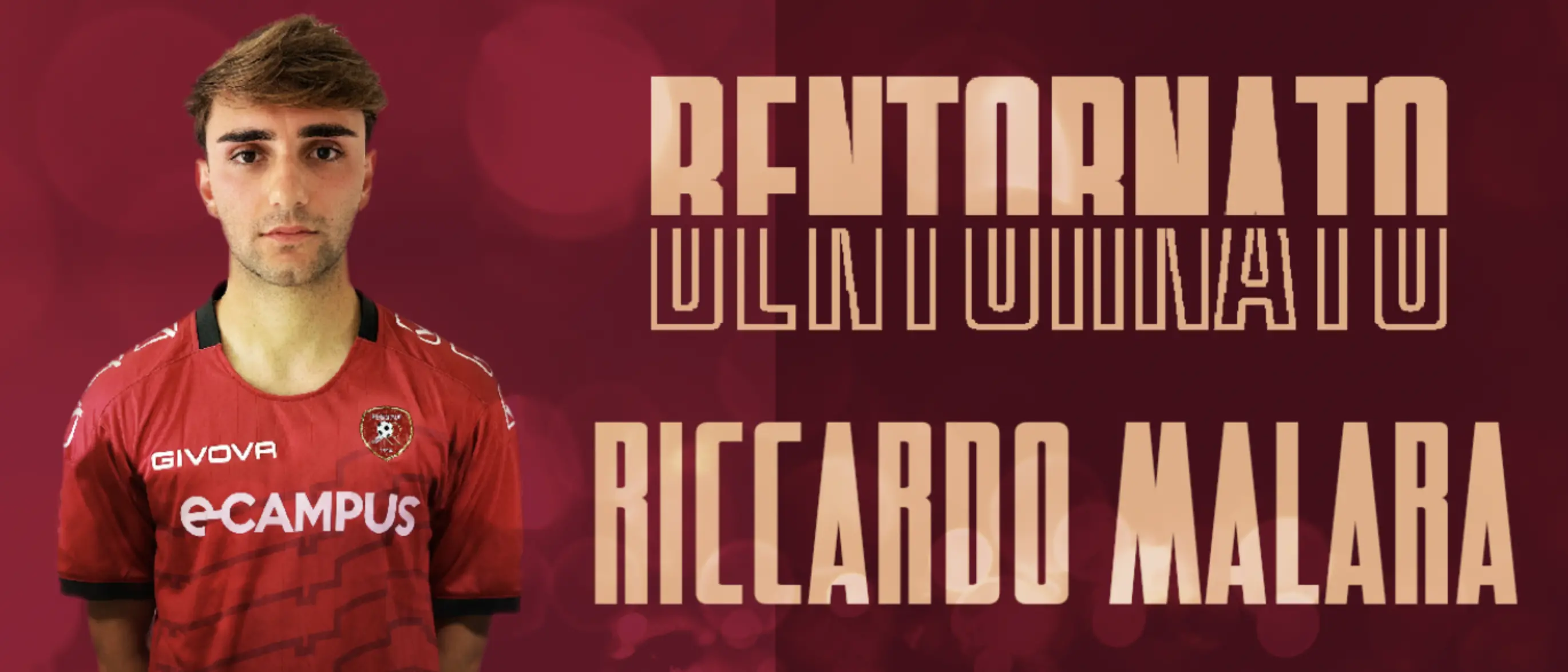 Reggio, Riccardo Malara è un giocatore amaranto