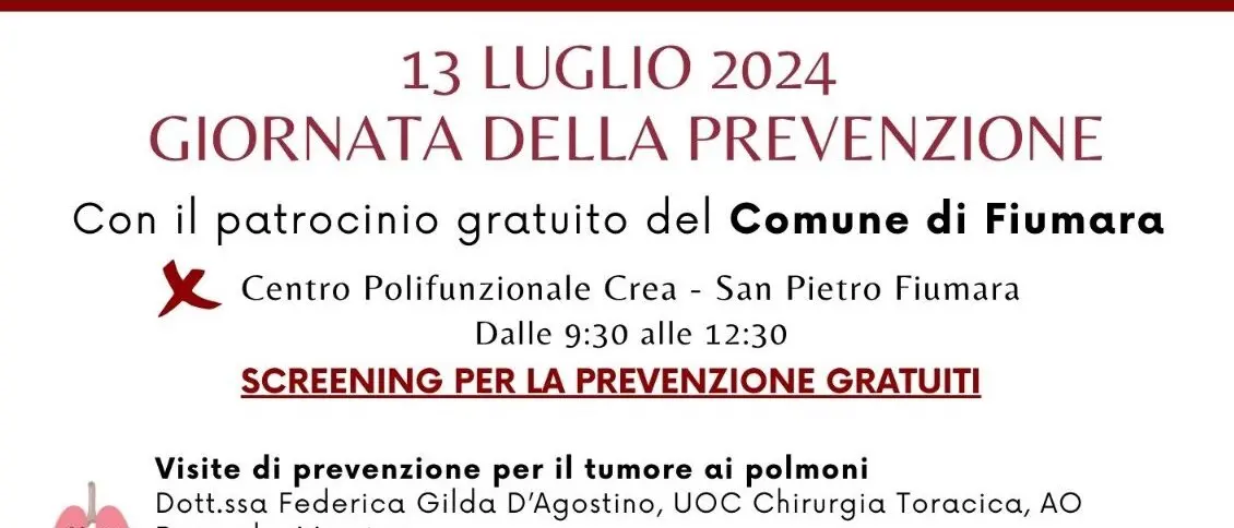Fiumara, BeCal Ripropone la Giornata della Prevenzione: Terza Edizione di BeCal X BeSafe