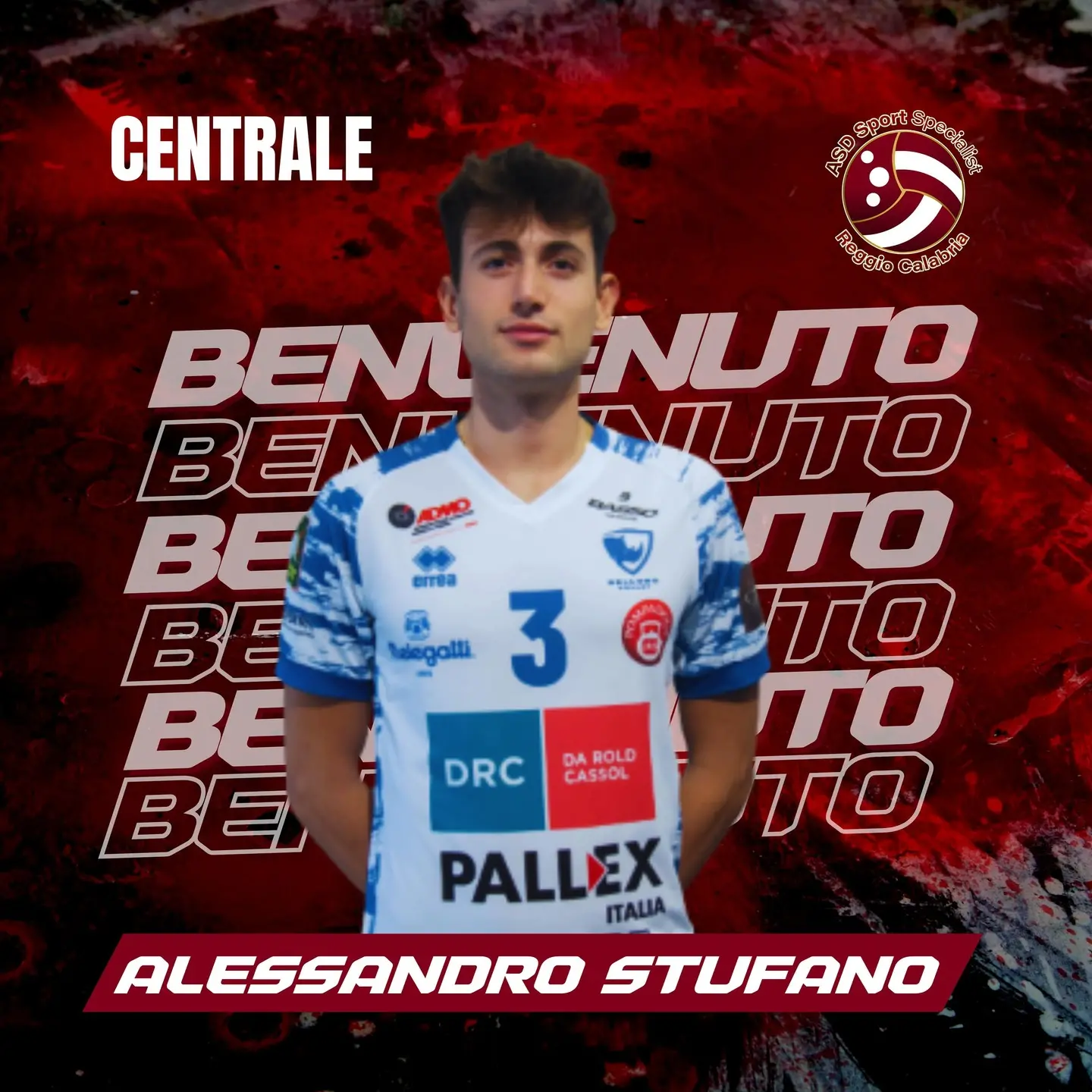 Alessandro Stufano, nuovo centrale della Domotek Volley Reggio Calabria, pronto per la Serie A3