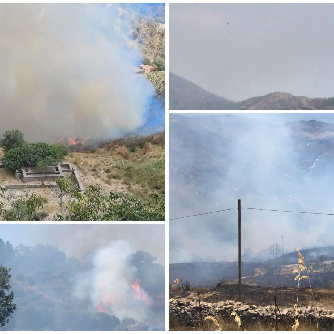 L'Area Grecanica brucia: il Borgo di Bova minacciato da due fronti incendiari