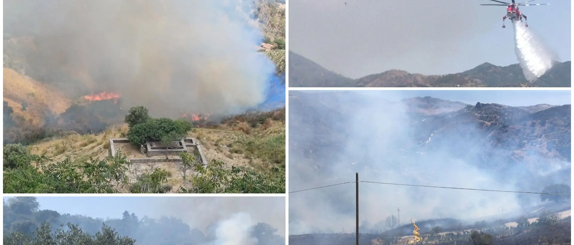 L'Area Grecanica brucia: il Borgo di Bova minacciato da due fronti incendiari