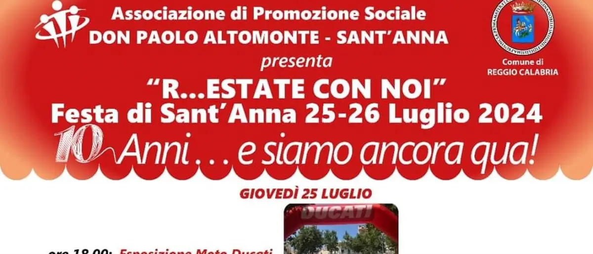 Reggio, si rinnova l'appuntamento con la festa di Sant'Anna