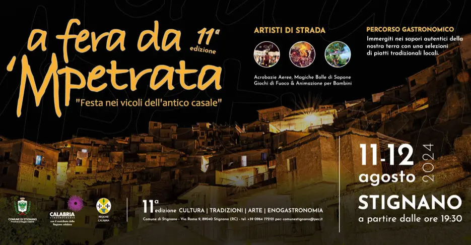Stignano, l'11 e 12 agosto \"A Fera da Mostata\"