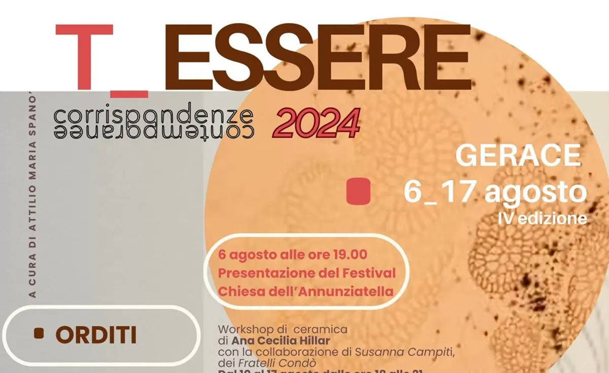Gerace, al via “T_Essere” il Festival Corrispondenze Contemporanee
