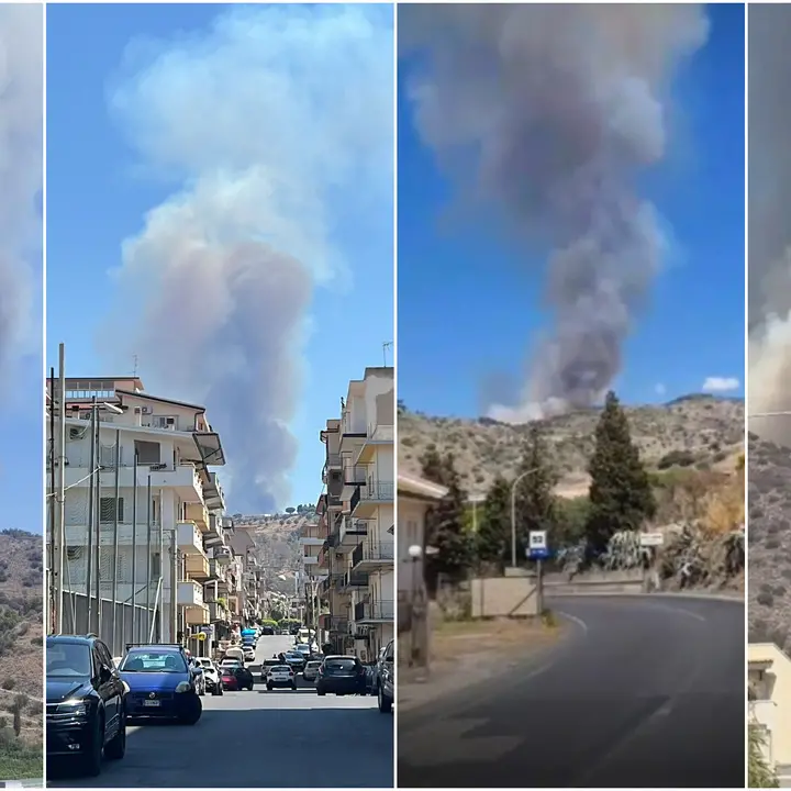 Palizzi, paura per un grosso incendio vicino ai vigneti IGT. In corso intervento aereo