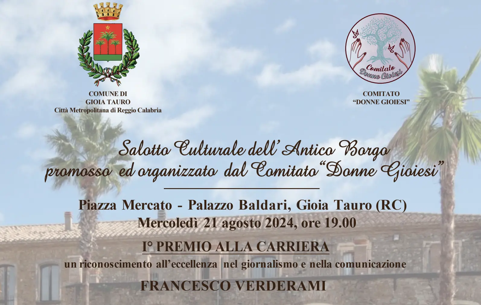 La prima edizione del “Premio alla carriera” al giornalista Francesco Verderami