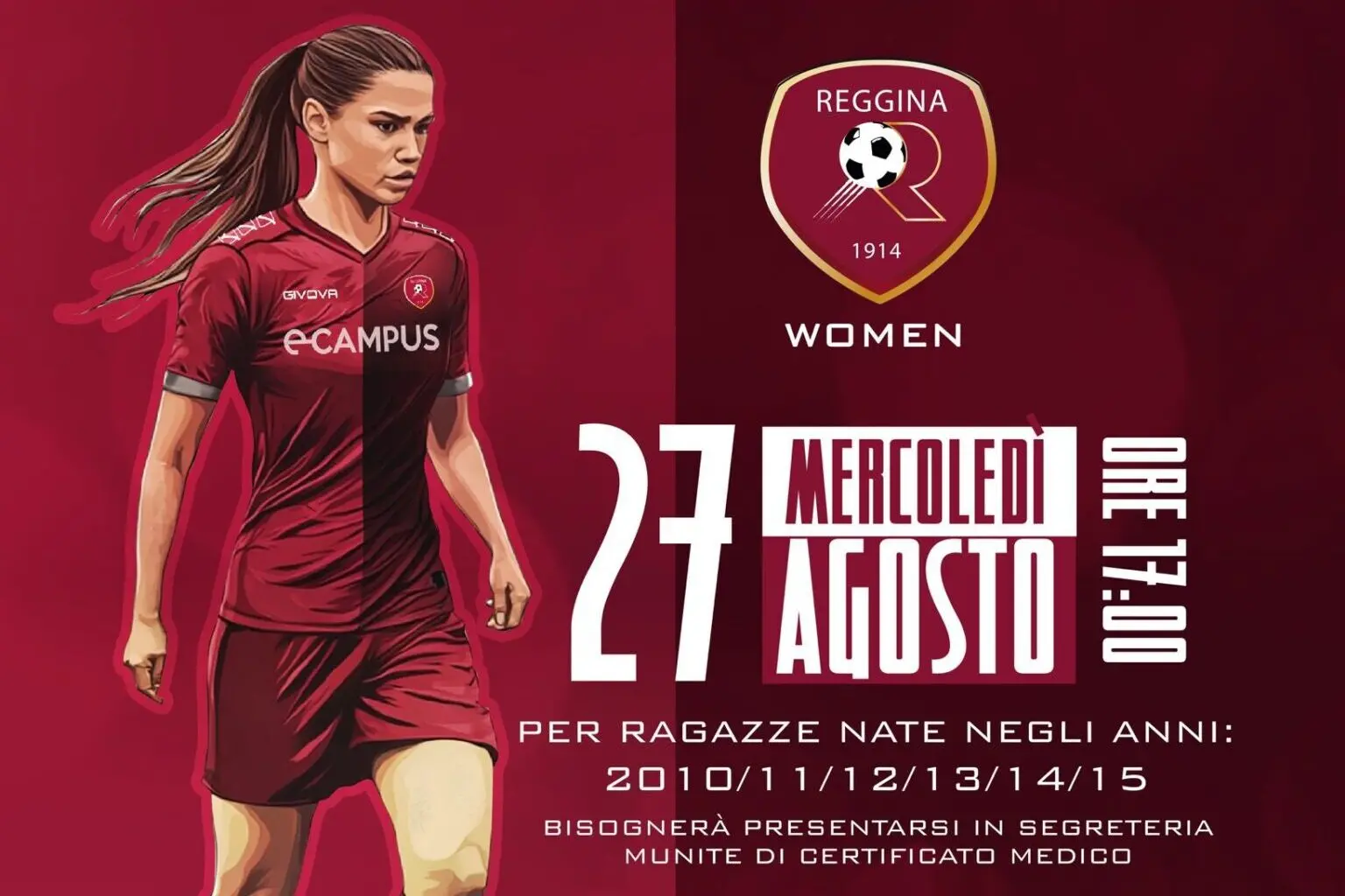 Reggina, selezioni aperte per la squadra femminile
