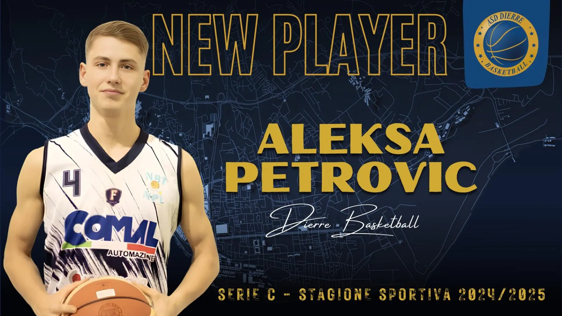 Aleksa Petrovic è un nuovo giocatore della Dierre: ala serba di due metri