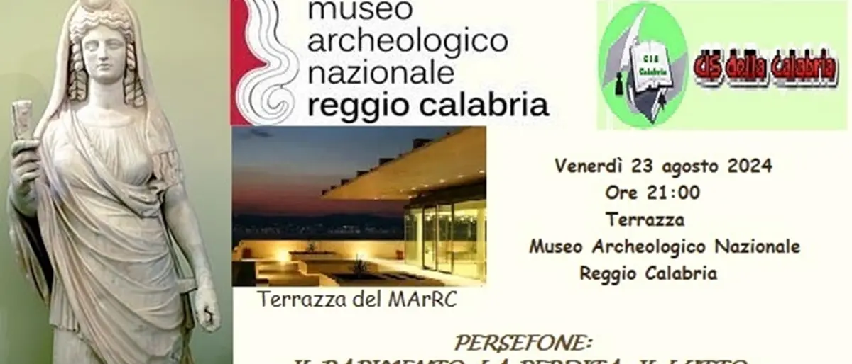 Reggio, domani sulla terrazza del museo rivivrà il mito di Persefone