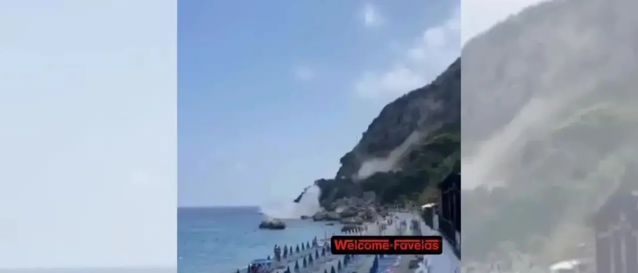 Frana a Scilla, statale 18 riaperta a senso unico alternato dopo lo smottamento