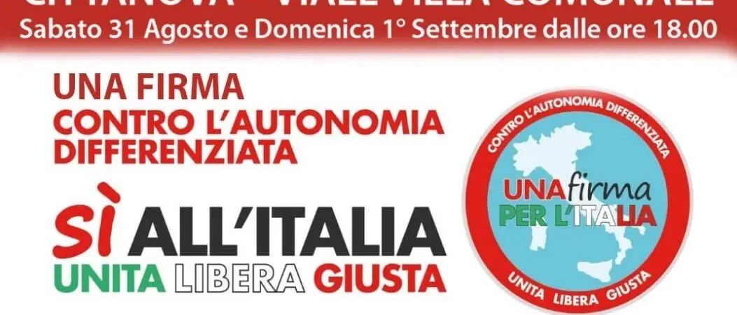 Cittanova, continua anche oggi la raccolta firme per il referendum sull'Autonomia Differenziata