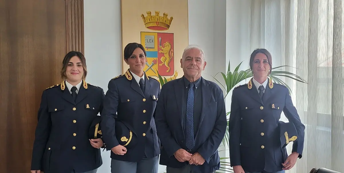 Reggio, il questore La Rosa accoglie tre neo commissari della Polizia di Stato