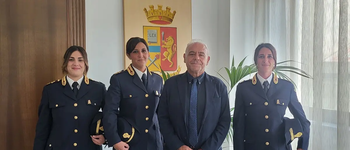 Reggio, il questore La Rosa accoglie tre neo commissari della Polizia di Stato