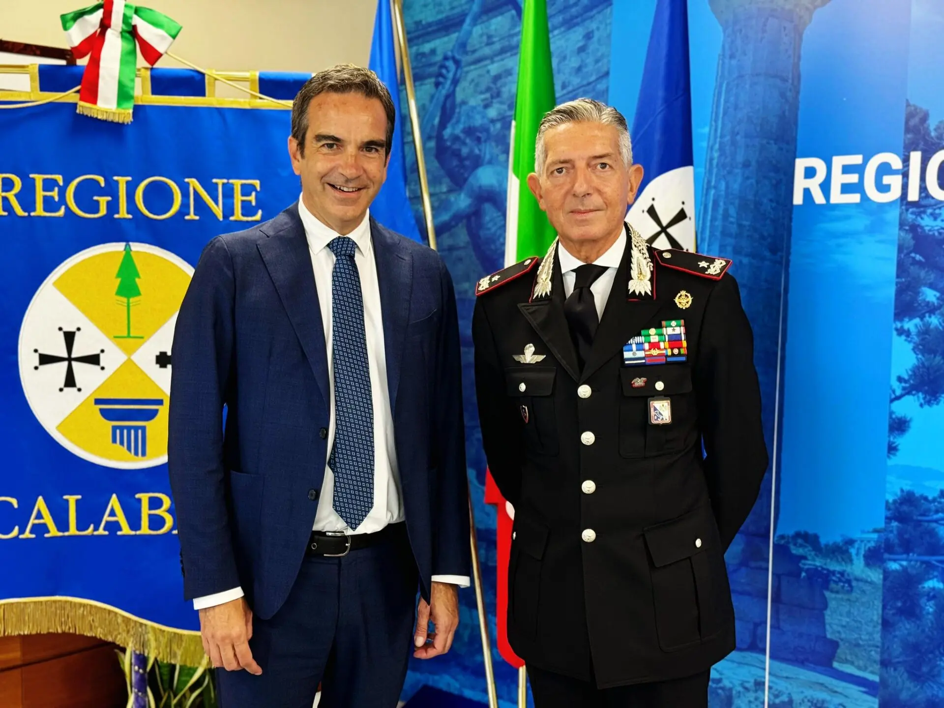 Occhiuto incontra Sciuto: «Avanti con alleanza Regione-Arma per il bene della Calabria»