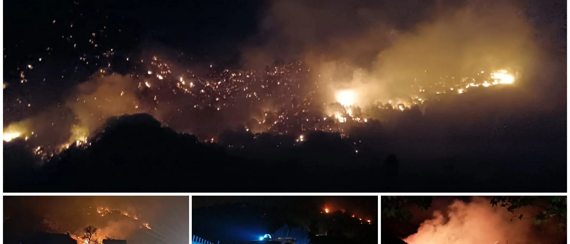Notte di fuoco e di paura a Palizzi: nove famiglie evacuate ed oltre quattrocento ettari in fiamme