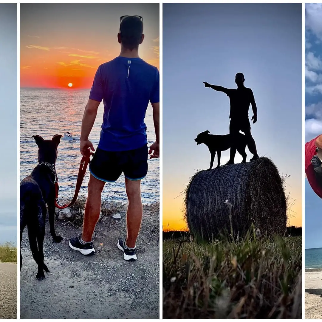 Il viaggio a piedi lungo la costa italiana di Valeriu e della sua cagnolina Shiva