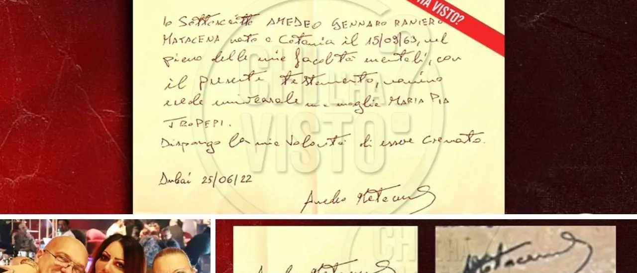 Il caso Matacena ruota (anche) intorno a un sospetto testamento olografo