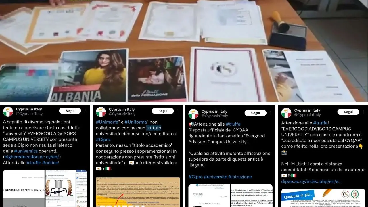 I dubbi dell’ambasciata di Cipro Sui diplomi rilasciati dall’università “made in Calabria” che «Non esiste»