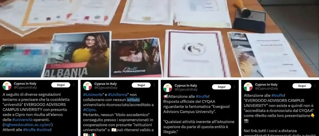 I dubbi dell’ambasciata di Cipro Sui diplomi rilasciati dall’università “made in Calabria” che «Non esiste»