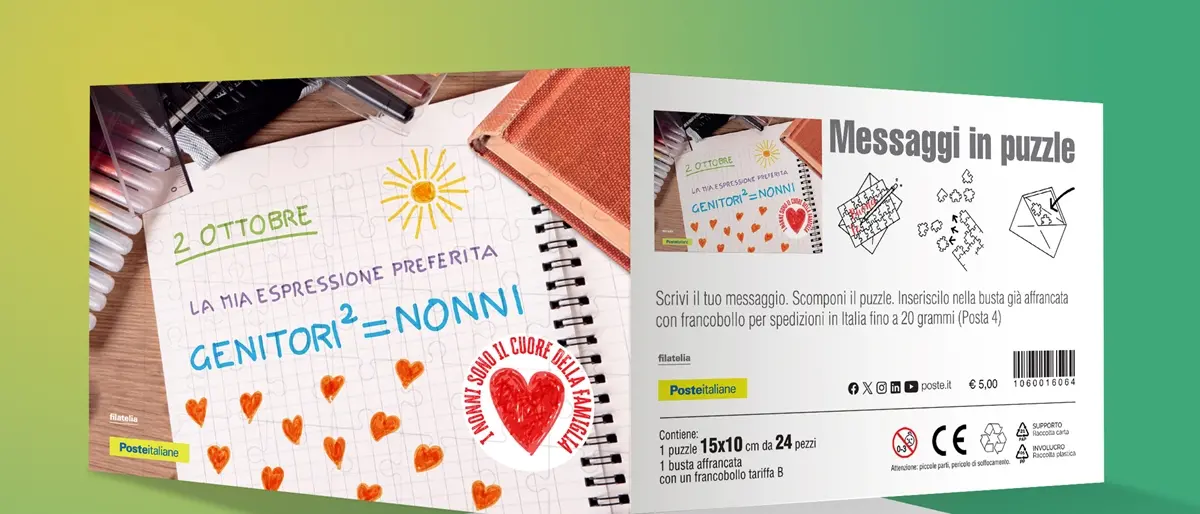 Festa dei Nonni, anche alla filiale reggina di Poste Italiane le due cartoline filateliche celebrative