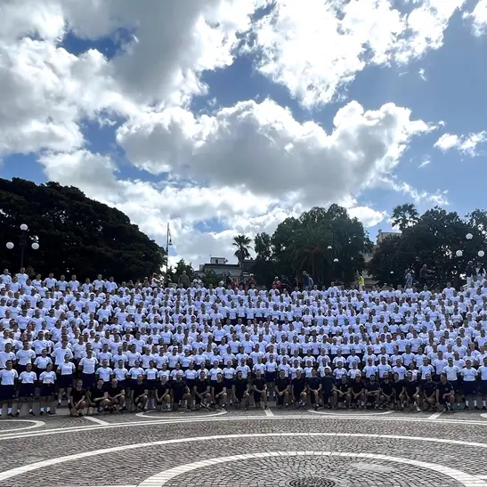 Giornata Leucemia mieloide cronica a Reggio, 726 allievi carabinieri in camminata solidale