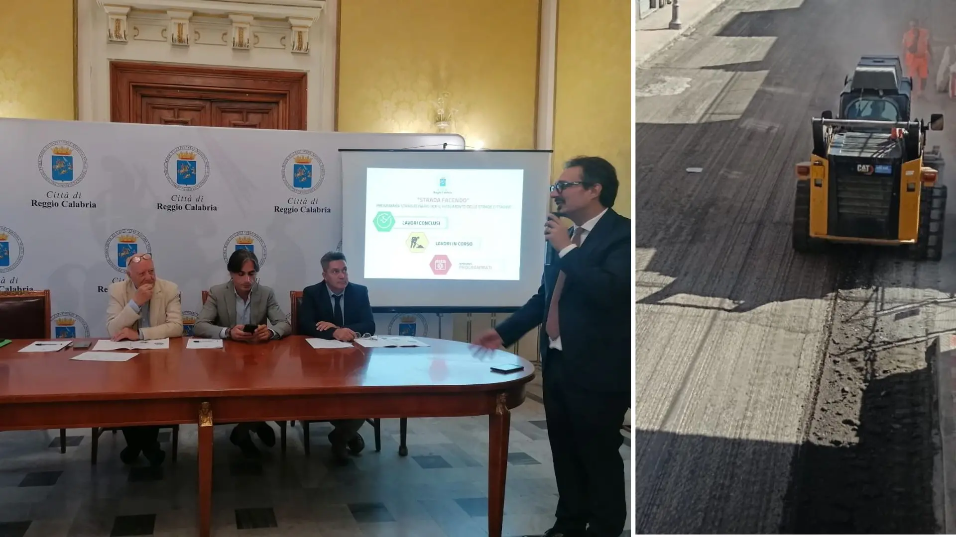 Reggio, dal Comune un investimento da 20 milioni sulle strade. Falcomatà: «Un segnale di attenzione, e non finisce qui…»