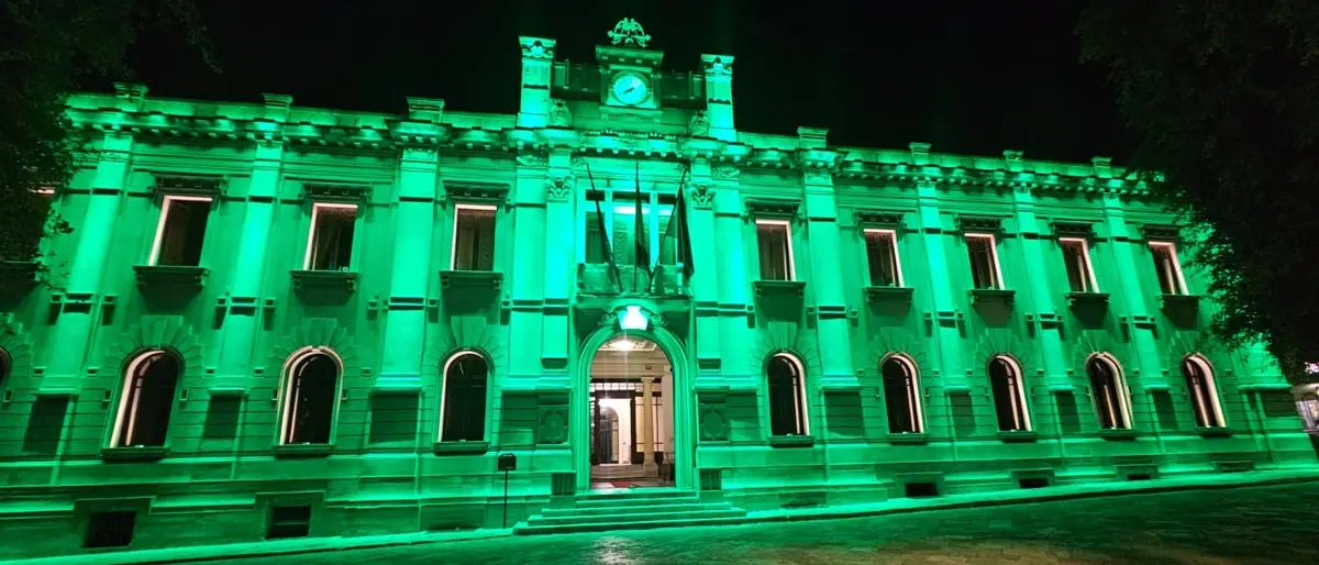 Reggio, palazzo San Giorgio si illumina di verde per la Giornata di sensibilizzazione sulle sindromi Pans e Pandas