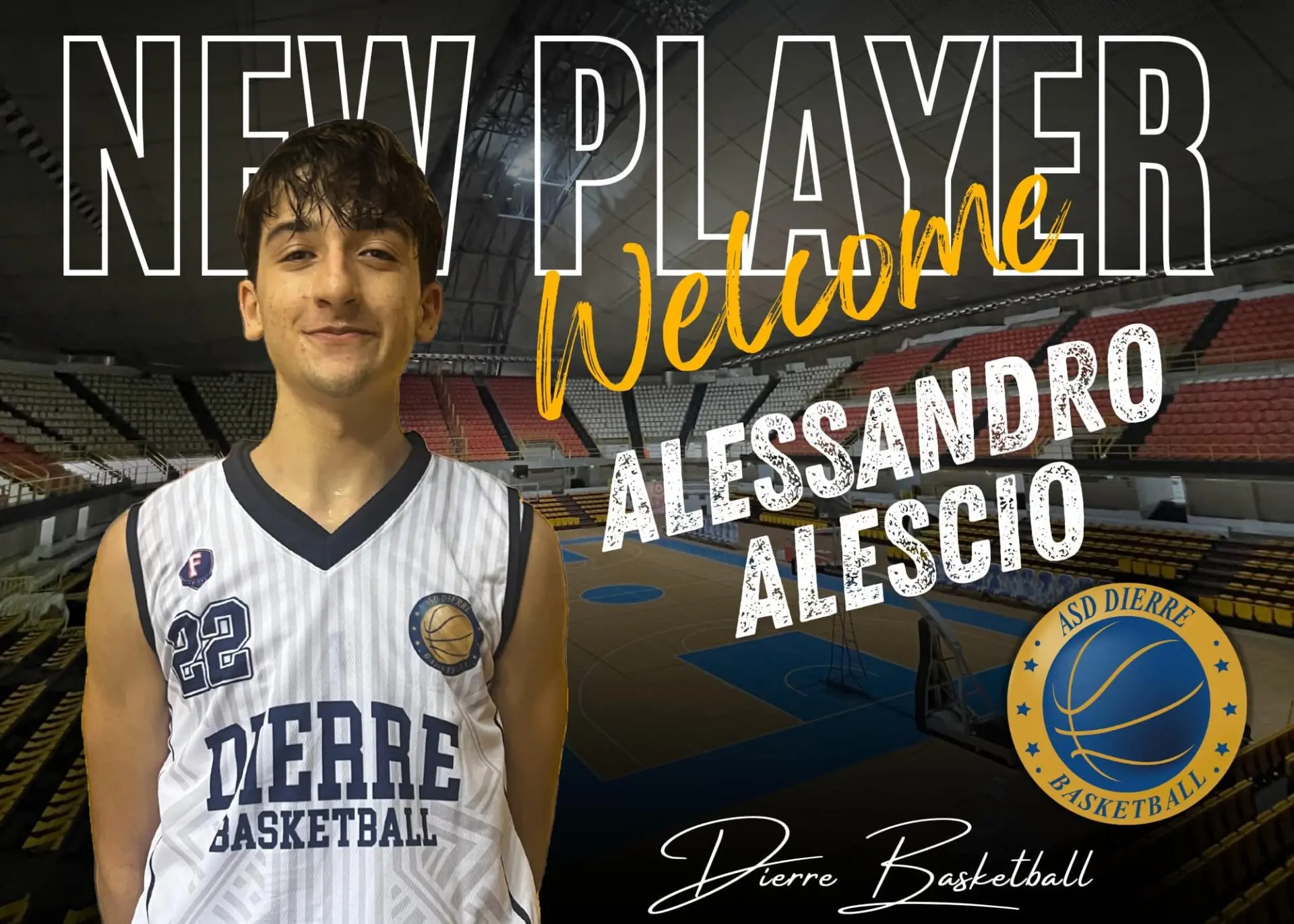 Alessandro Alescio firma con la Dierre Basketball Reggio Calabria