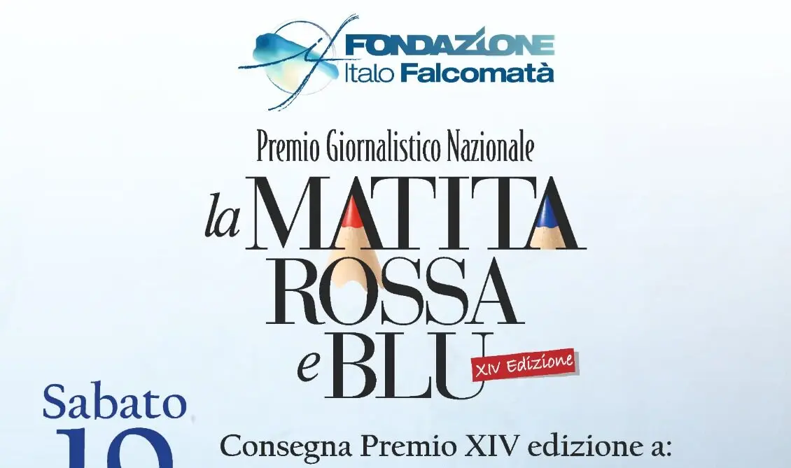 Sabato 19 ottobre torna il Premio Giornalistico Nazionale “La Matita Rossa e Blu”