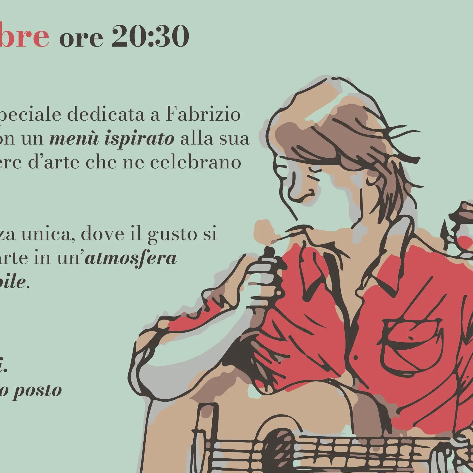 All’Alta Fiumara Resort cena d'arte e spettacolo in onore di Fabrizio De André