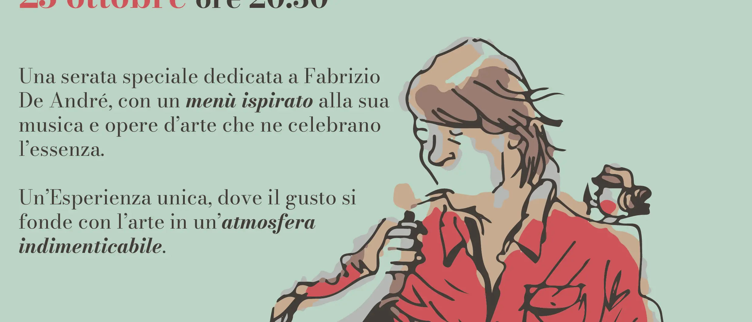 All’Alta Fiumara Resort cena d'arte e spettacolo in onore di Fabrizio De André