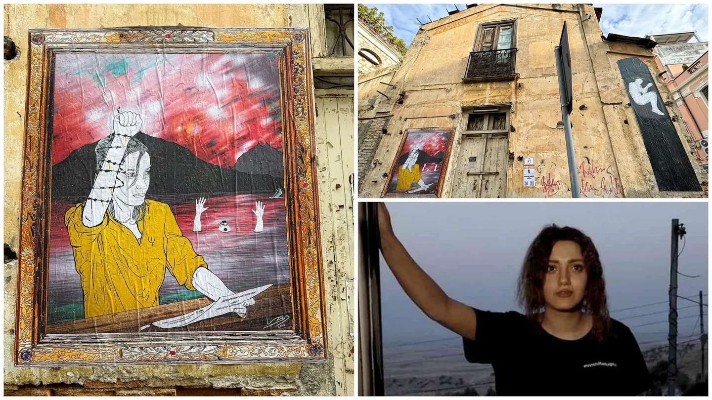 Maysoon Majidi è la protagonista della nuova opera dello street artist reggino Lbs