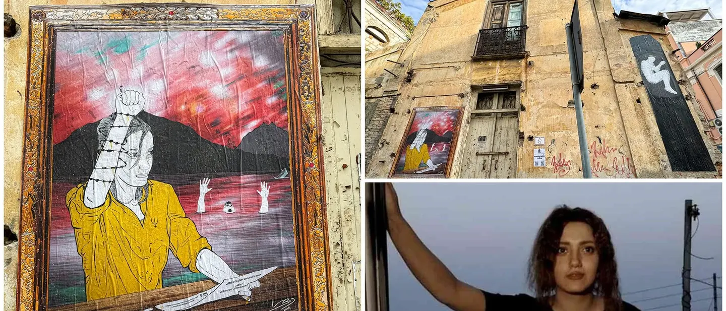 Maysoon Majidi è la protagonista della nuova opera dello street artist reggino Lbs