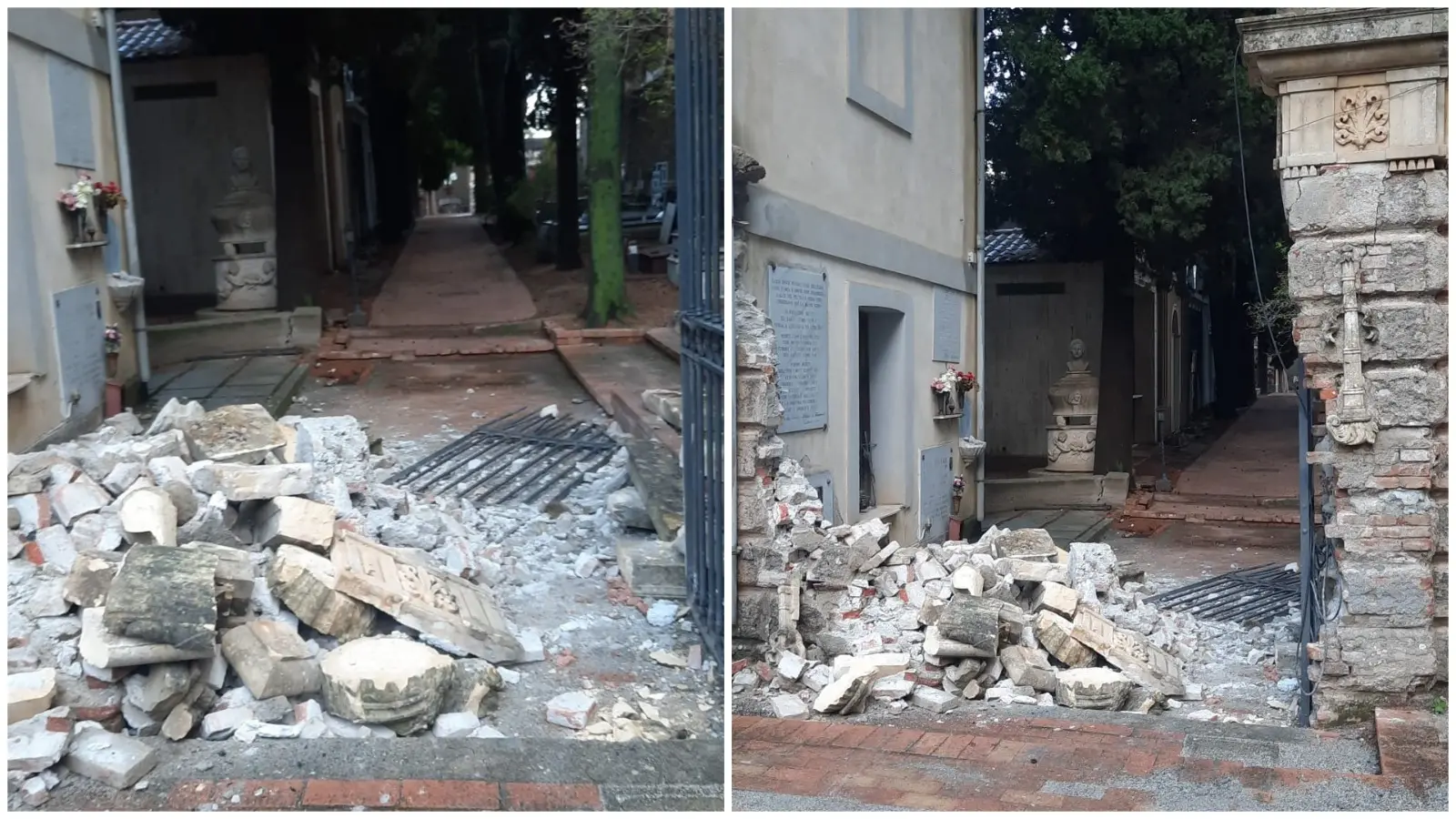 Auto demolisce l'ingresso del cimitero di Caulonia Superiore: area chiusa per diversi giorni