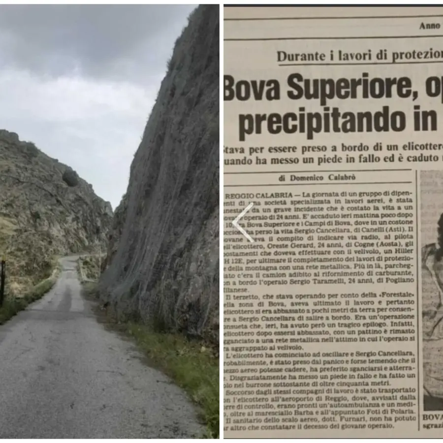 A Bova il ricordo di Sergio Cancellara: dopo 40 anni si riscopre la memoria di un giovane, vittima del lavoro
