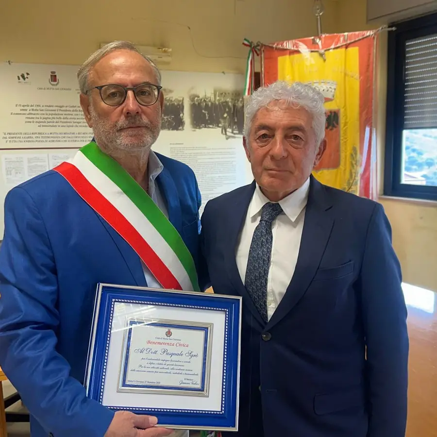 Motta San Giovanni, all'autore Pasquale Sgrò la benemerenza civica