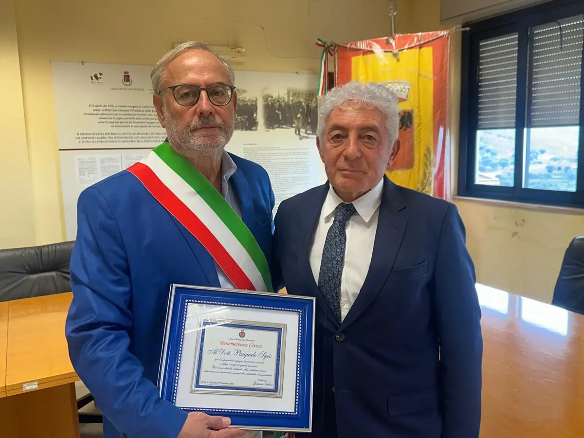 Motta San Giovanni, all'autore Pasquale Sgrò la benemerenza civica