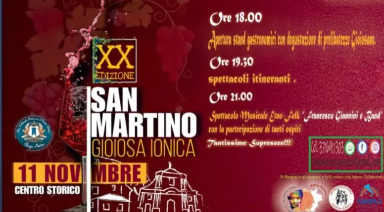 Gioiosa Ionica, attesa per la ventesima edizione della “Festa del Vino”