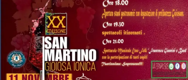 Gioiosa Ionica, attesa per la ventesima edizione della “Festa del Vino”