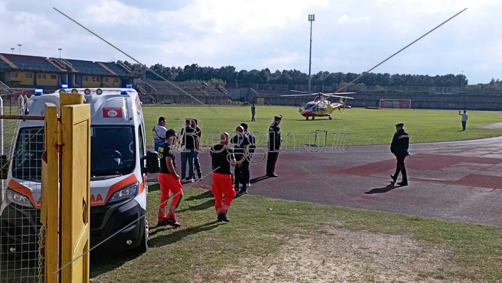 Grave incidente in motocross a Gioia Tauro, giovane trasportato in elisoccorso al Gom di Reggio